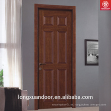 Diseños modernos MDF pintura puertas interiores de madera del dormitorio